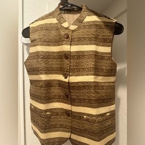 Traditional vest (color: brown/ beige) (size:M)